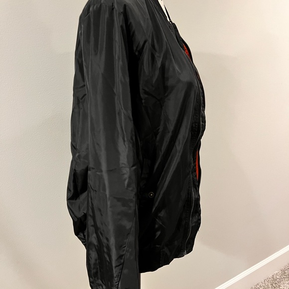 BLACK NYLON BOMBER JACKET - Picture 3 of 9